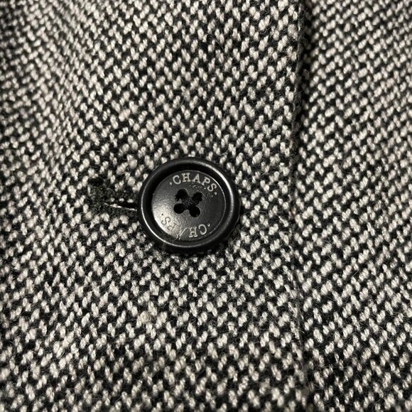 Chaps Womens Wool & Velvet Blazer Gray Tweed Size 8 Equestrian Classic Old Money - Picture 5 of 8